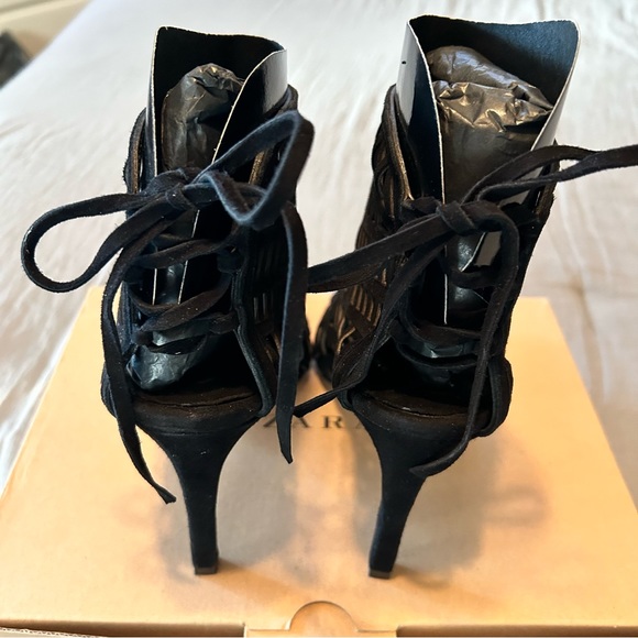 Zara Caged Heels Sz 7 1/2 - Picture 5 of 14